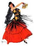 "Flamenco Dancer in Red,"March 14, 1936-R.J. Cavaliere-Giclee Print