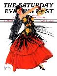 "Flamenco Dancer in Red,"March 14, 1936-R.J. Cavaliere-Framed Giclee Print