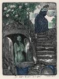 Nixie in the Well Frightens an Old Woman Who Came Thereto Fetch Water-R.m. Euchler-Framed Art Print