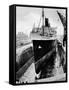 R.M.S. 'Queen Mary' in Dry Dock, Southampton, April 1936-null-Framed Stretched Canvas