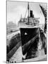 R.M.S. 'Queen Mary' in Dry Dock, Southampton, April 1936-null-Mounted Photographic Print