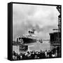 R.M.S. 'Queen Mary' Leaving Clydebank, March 1936-null-Framed Stretched Canvas