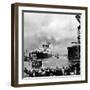 R.M.S. 'Queen Mary' Leaving Clydebank, March 1936-null-Framed Photographic Print