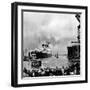 R.M.S. 'Queen Mary' Leaving Clydebank, March 1936-null-Framed Photographic Print