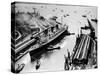 R.M.S. 'Queen Mary', Ocean Dock, Southampton, 1936-null-Stretched Canvas