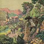 Rodeo Rider's Leap-R Moritz-Stretched Canvas