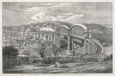 The Royal Albert Railway Bridge at Saltash Cornwall-R.p. Leitch-Art Print