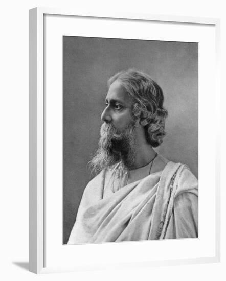 R Tagore, Nobel 1913-null-Framed Photographic Print