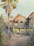 Burma Scenery, Village-R Talbot Kelly-Art Print