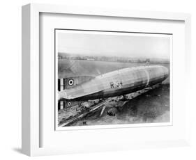 R34 Airship at its Moorings-null-Framed Photographic Print