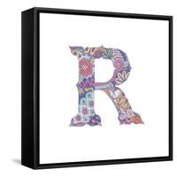 R-Green Girl-Framed Stretched Canvas