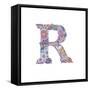 R-Green Girl-Framed Stretched Canvas