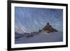 Ra Gusela, Giau Pass, Dolomites, Veneto, Italy. Winter startrail at Giau Pass-ClickAlps-Framed Photographic Print