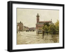 Raadhuspladsen, Copenhagen. 1893-Paul Fischer-Framed Giclee Print