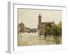 Raadhuspladsen, Copenhagen. 1893-Paul Fischer-Framed Giclee Print