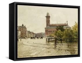 Raadhuspladsen, Copenhagen. 1893-Paul Fischer-Framed Stretched Canvas