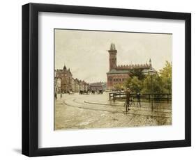 Raadhuspladsen, Copenhagen. 1893-Paul Fischer-Framed Giclee Print