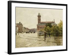 Raadhuspladsen, Copenhagen, 1893-Paul Fischer-Framed Premium Giclee Print