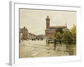 Raadhuspladsen, Copenhagen, 1893-Paul Fischer-Framed Giclee Print