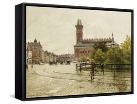 Raadhuspladsen, Copenhagen, 1893-Paul Fischer-Framed Stretched Canvas