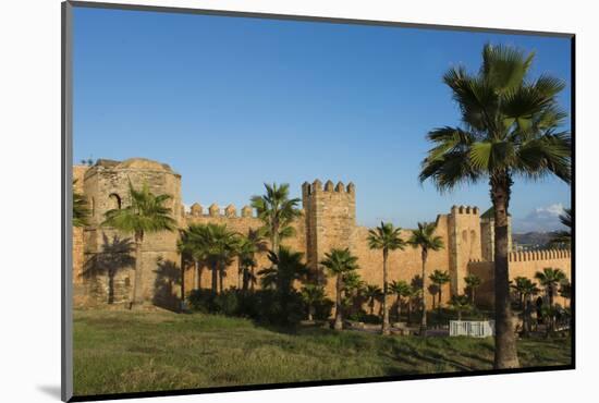 Rabat Morocco Beautiful Kasbah Udaya at Sunset with Palm Trees-Bill Bachmann-Mounted Photographic Print