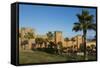 Rabat Morocco Beautiful Kasbah Udaya at Sunset with Palm Trees-Bill Bachmann-Framed Stretched Canvas