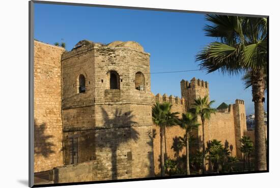 Rabat Morocco Beautiful Kasbah Udaya at Sunset with Palm Trees-Bill Bachmann-Mounted Photographic Print