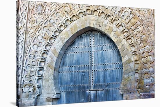 Rabat, Morocco, Kasbah Udaya Close Up of Design of Inside Door-Bill Bachmann-Stretched Canvas