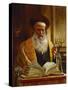 Rabbi Delivering a Sermon-Joseph Jost-Stretched Canvas