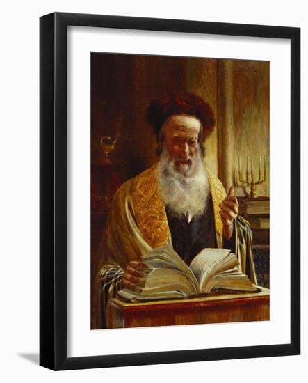 Rabbi Delivering a Sermon-Joseph Jost-Framed Giclee Print