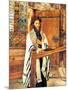 Rabbi in Front of the Wooden Synagogue Jablonow-Isidor Kaufmann-Mounted Art Print