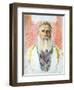 Rabbi in White Frock-Isidor Kaufmann-Framed Art Print