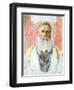 Rabbi in White Frock-Isidor Kaufmann-Framed Art Print