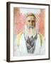 Rabbi in White Frock-Isidor Kaufmann-Framed Art Print