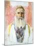 Rabbi in White Frock-Isidor Kaufmann-Mounted Art Print