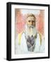 Rabbi in White Frock-Isidor Kaufmann-Framed Art Print