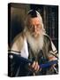 Rabbi Joshua Heshil Holtovski, Leader of the Karlin Chassidic Sect, Praying in Mea Sherin Temple-Alfred Eisenstaedt-Stretched Canvas