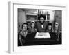 Rabbi Posing with His Young Students Who Are Learning to Read Hebrew at This Orthodox School-Paul Schutzer-Framed Photographic Print