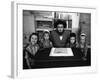 Rabbi Posing with His Young Students Who Are Learning to Read Hebrew at This Orthodox School-Paul Schutzer-Framed Photographic Print