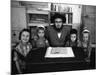 Rabbi Posing with His Young Students Who Are Learning to Read Hebrew at This Orthodox School-Paul Schutzer-Mounted Photographic Print