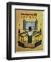 Rabbi Reading Torah, 17th Century Miniature, Jewish Art-null-Framed Premium Giclee Print