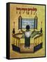 Rabbi Reading Torah, 17th Century Miniature, Jewish Art-null-Framed Stretched Canvas