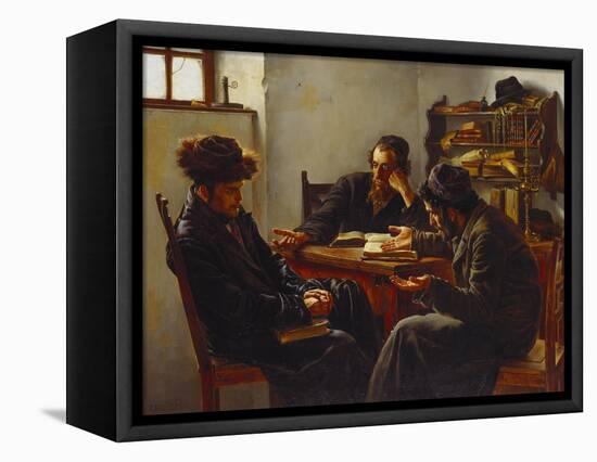 Rabbi's Looking for an Answer-Karl Zwey-Framed Stretched Canvas