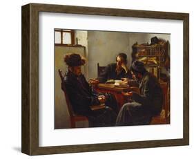 Rabbi's Looking for an Answer-Karl Zwey-Framed Giclee Print