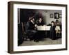 Rabbi's Visit-Isidor Kaufmann-Framed Art Print