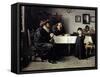 Rabbi's Visit-Isidor Kaufmann-Framed Stretched Canvas