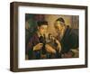 Rabbi Tying the Phylacteries to the Arm of a Boy-null-Framed Giclee Print