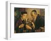 Rabbi Tying the Phylacteries to the Arm of a Boy-null-Framed Giclee Print