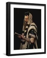 Rabbi with Tefillin-Jan Styka-Framed Giclee Print