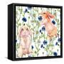 Rabbit Among Flowers-tanycya-Framed Stretched Canvas